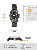  Shop Authentic Fossil FB-01 Three-Hand Black Dial Black Ceramic Strap Watch for Women - CE1108 - Luxxuri