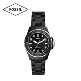  Shop Authentic Fossil FB-01 Three-Hand Black Dial Black Ceramic Strap Watch for Women - CE1108 - Luxxuri