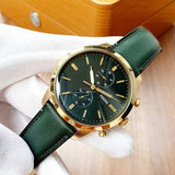  Shop Authentic Fossil Townsman Chronograph Green Dial Green Leather Strap Watch for Men - FS5599 - Luxxuri