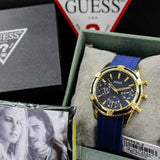  Shop Authentic Guess Catalina Blue Gold Tone Blue Silicone Strap Watch For Women - W0562L2 - Luxxuri