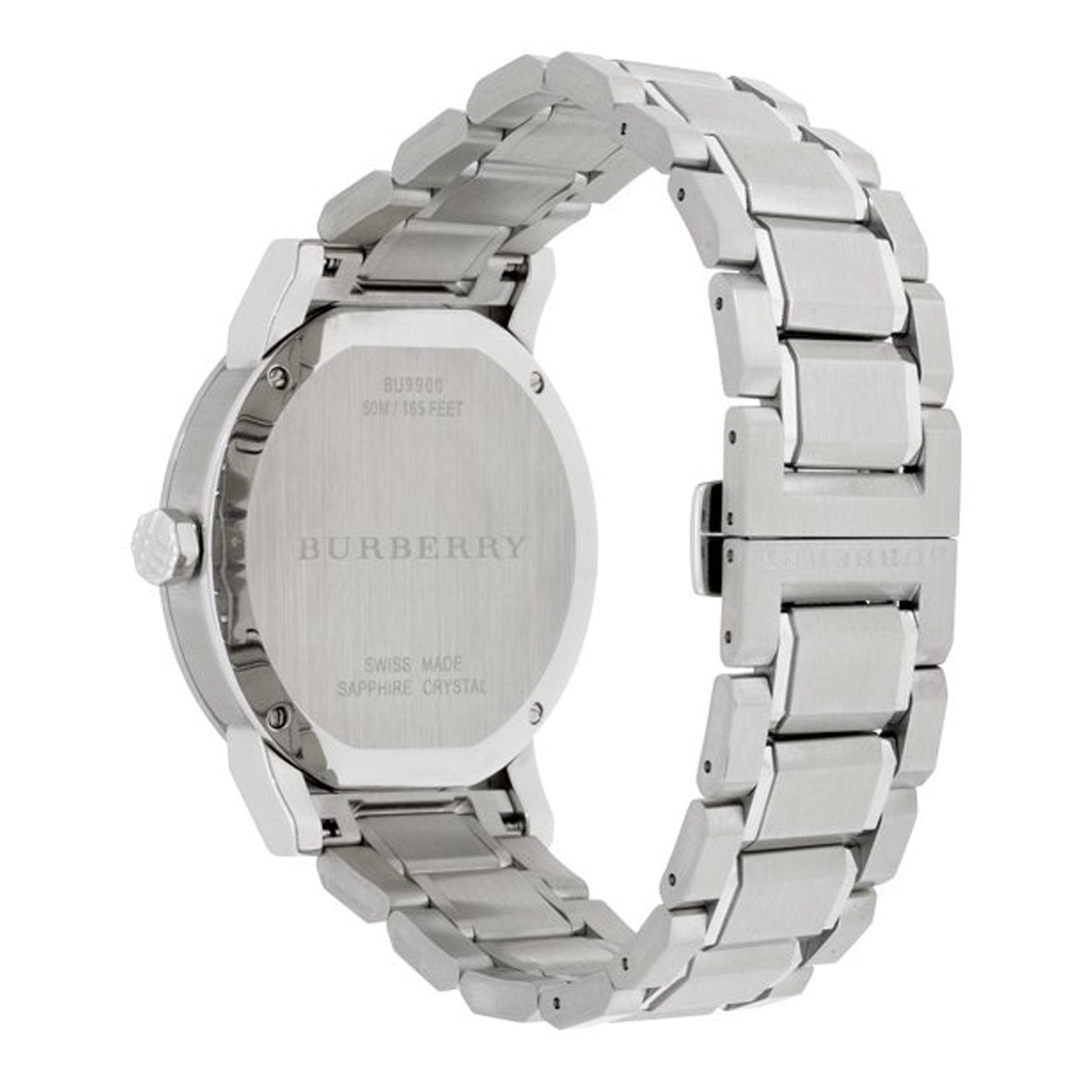 Burberry The City Silver Dial Silver Steel Strap Watch for Men - BU9900