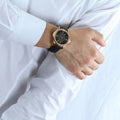 Maserati Circuito Black Dial Black Leather Strap Watch For Men - R8851127001