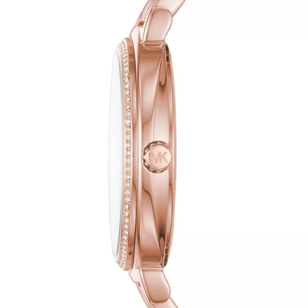 Michael Kors Cinthia Mother of Pearl Rose Gold Dial Rose Gold Steel Strap Watch for Women - MK3643