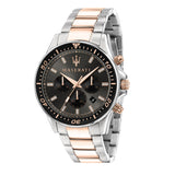  Shop Authentic Maserati SFIDA Chronograph Black Dial Two Tone Steel Strap Watch For Men - R8873640002 - Luxxuri