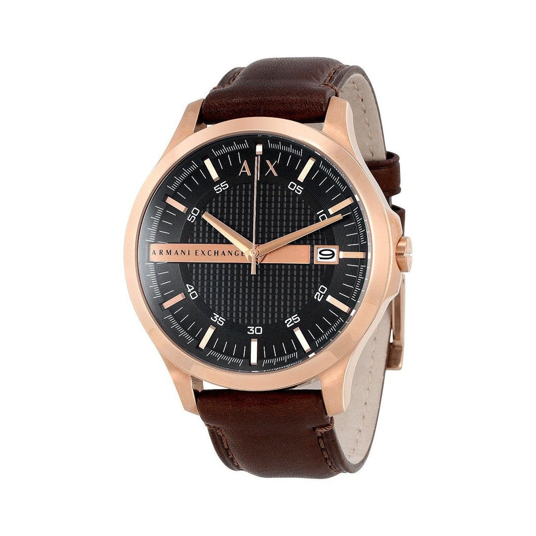  Shop Authentic Armani Exchange Hampton Chronograph Blue Dial Brown Leather Strap Watch For Men - AX2172 - Luxxuri