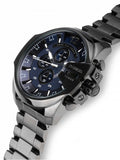  Shop Authentic Diesel Mega Chief Chronograph Blue Dial Black Steel Strap Watch For Men - DZ4329 - Luxxuri