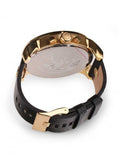  Shop Authentic Diesel Mr Daddy Black & Gold Dial Black Leather Strap Watch For Men - DZ7371 - Luxxuri