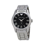  Shop Authentic Emporio Armani Valente Black Dial Silver Steel Strap Watch For Men - AR0680 - Luxxuri