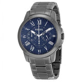  Shop Authentic Fossil Grant Chronograph Blue Dial Grey Steel Strap Watch for Men - FS4831 - Luxxuri