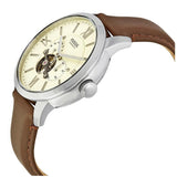  Shop Authentic Fossil Townsman Automatic White Dial Brown Leather Strap Watch for Men - ME3064 - Luxxuri