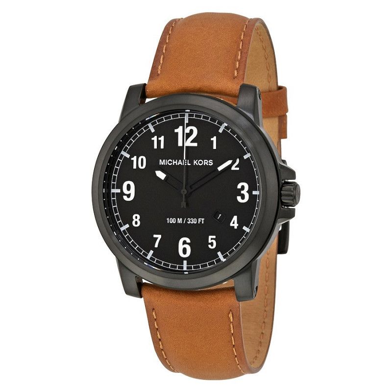  Shop Authentic Michael Kors Paxton Analog Black Dial Brown Rubber Strap Watch For Men - MK8502 - Luxxuri