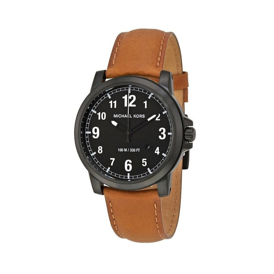  Shop Authentic Michael Kors Paxton Analog Black Dial Brown Rubber Strap Watch For Men - MK8502 - Luxxuri