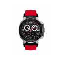 Tissot T Race Chronograph Black Dial Red Rubber Strap Watch for Men - T048.417.27.057.01