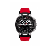  Shop Authentic Tissot T Race Chronograph Black Dial Red Rubber Strap Watch for Men - T048.417.27.057.01 - Luxxuri