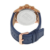  Shop Authentic Tommy Hilfiger Trent Quartz White Dial Blue Leather Strap Watch for Men - 1791139 - Luxxuri