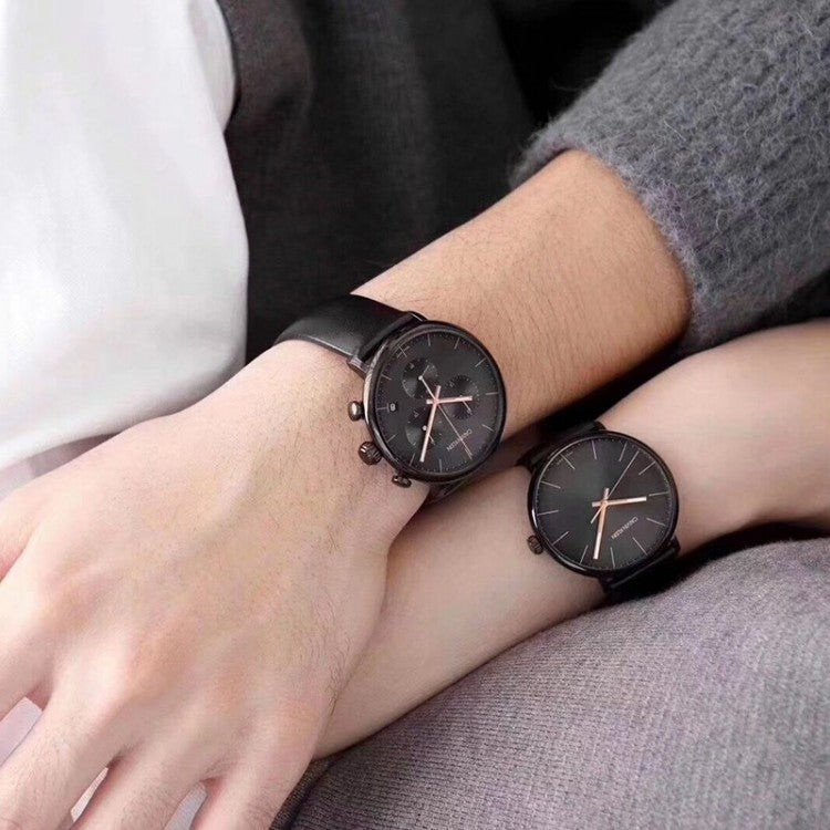  Shop Authentic Calvin Klein High Noon Black Dial Black Leather Strap Watch for Men - K8M274CB - Luxxuri