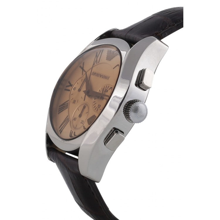  Shop Authentic Emporio Armani Valente Chronograph Amber Dial Brown Leather Strap Watch For Men - AR1634 - Luxxuri