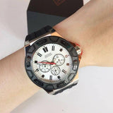  Shop Authentic Guess Force Analog Quartz White Dial Black Rubber Strap Watch For Men - W0674G3 - Luxxuri