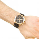  Shop Authentic Hugo Boss Ikon Black Dial Black Leather Strap Watch for Men - 1513179 - Luxxuri