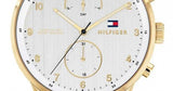  Shop Authentic Tommy Hilfiger Chase Quartz White Dial Gold Steel Strap Watch for Men - 1791576 - Luxxuri