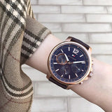  Shop Authentic Tommy Hilfiger London Chronograph Blue Dial Brown Leather Strap Watch for Men - 1791532 - Luxxuri