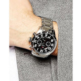  Shop Authentic Tommy Hilfiger Trent Chronograph Black Dial Silver Steel Strap Watch for Men - 1791054 - Luxxuri