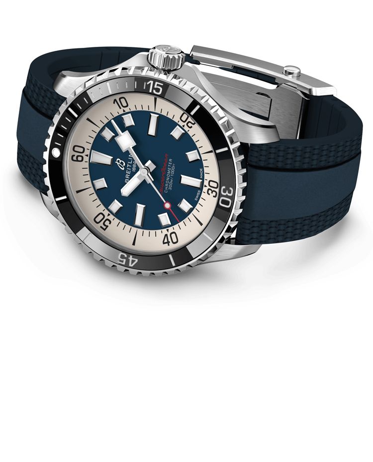  Shop Authentic Breitling Superocean Automatic 44 Blue Dial Blue Rubber Strap Watch for Men - A17376211C1S1 - Luxxuri