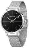  Shop Authentic Calvin Klein Even Black Dial Silver Mesh Bracelet Watch for Women - K7B21121 - Luxxuri