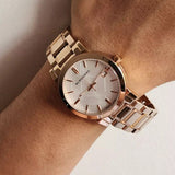  Shop Authentic Burberry The City White Dial Rose Gold Steel Strap Watch for Women - BU9004 - Luxxuri