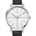  Shop Authentic Calvin Klein Evan White Dial Black Leather Strap Watch for Women - K7B231CY - Luxxuri