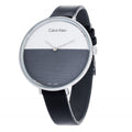  Shop Authentic Calvin Klein Rise White Grey Dial Black Leather Strap Watch for Women - K7A231C3 - Luxxuri