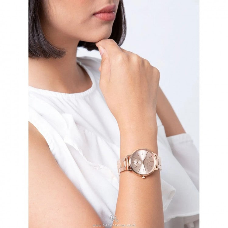  Shop Authentic Michael Kors Jaryn Quartz Rose Gold Dial Rose Gold Steel Strap Watch For Women - MK3501 - Luxxuri
