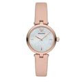 Emporio Armani Arianna Mother of Pearl Dial Pink Leather Strap Watch For Women - AR11199