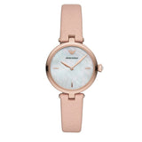  Shop Authentic Emporio Armani Arianna Mother of Pearl Dial Pink Leather Strap Watch For Women - AR11199 - Luxxuri