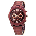 Fossil Perfect Boyfriend Multifunction Maroon Dial Maroon Steel Strap Watch for Women - ES4110