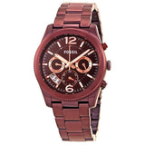  Shop Authentic Fossil Perfect Boyfriend Multifunction Maroon Dial Maroon Steel Strap Watch for Women - ES4110 - Luxxuri