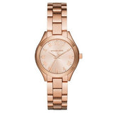  Shop Authentic Michael Kors Mini Slim Runway Rose Gold Dial Rose Gold Steel Strap Watch For Women - MK3457 - Luxxuri