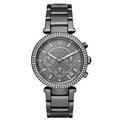 Michael Kors Parker Chronograph Grey Dial Grey Steel Strap Watch For Women - MK6265