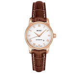  Shop Authentic Mido Baroncelli III Automatic White Dial Brown Leather Strap Watch For Women - M7600.3.26.8 - Luxxuri