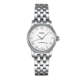 Mido Baroncelli III Automatic White Dial Silver Steel Strap Watch For Women - M7600.4.26.1