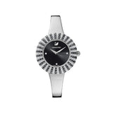  Shop Authentic Swarovski Crystal Rose Black Dial Silver Steel Strap Watch for Women - 5484076 - Luxxuri