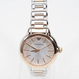  Shop Authentic Emporio Armani Mia Three-Hand Analog Crystal Silver Dial Two Tone Steel Strap Watch For Women - AR11643 - Luxxuri