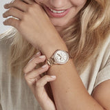  Shop Authentic Michael Kors Camille Multifunction White Dial Rose Gold Steel Strap Watch For Women - MK6845 - Luxxuri