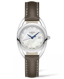  Shop Authentic Longines Equestrian Mother of Pearl Dial Brown Leather Strap Watch for Women - L6.136.4.87.2 - Luxxuri