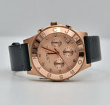  Shop Authentic Marc Jacobs Blade Chronograph Rose Gold Dial Black Leather Strap Watch for Women - MBM1188 - Luxxuri