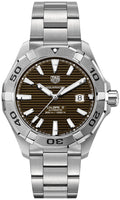  Shop Authentic Tag Heuer Aquaracer Calibre 5 Automatic Sunray Brown Dial Silver Steel Strap Watch for Men - WAY2018.BA0927 - Luxxuri