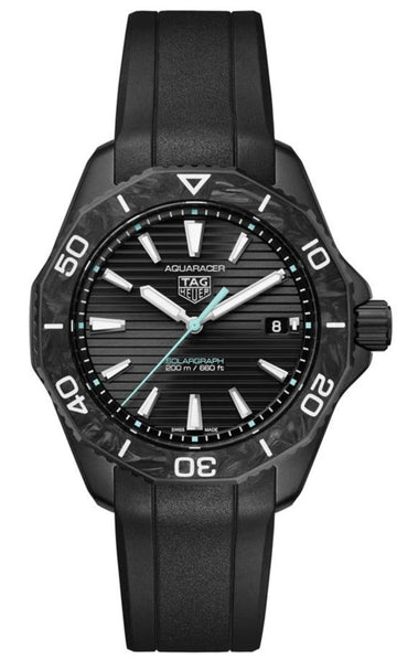  Shop Authentic Tag Heuer Aquaracer Professional 200 Solargraph Quartz Black Dial Black Rubber Strap Watch for Men - WBP1112.FT6199 - Luxxuri