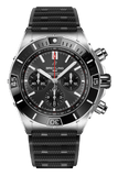  Shop Authentic Breitling Super Chronomat B01 44 Black Dial Black Rubber Strap Watch for Men - AB0136251B2S1 - Luxxuri