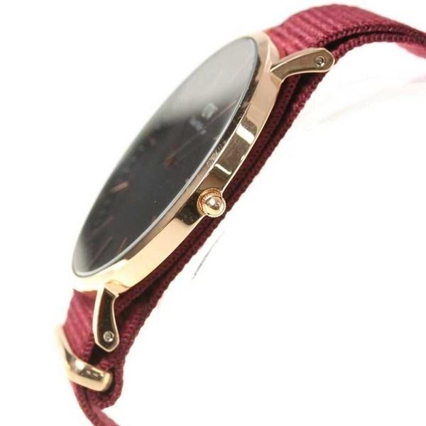  Shop Authentic Daniel Wellington Classic Roselyn Black Dial Maroon Nylon Strap Watch For Women - DW00100269 - Luxxuri