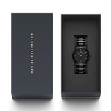  Shop Authentic Daniel Wellington Iconic Link Ceramic Black Dial Black Steel Strap Watch For Women - DW00100414 - Luxxuri